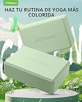 Vista 2 de Trideer - Bloques de yoga (paquete de 2), bloques de espuma suave antideslizantes con bordes biselados para alineación y estiramiento en yoga