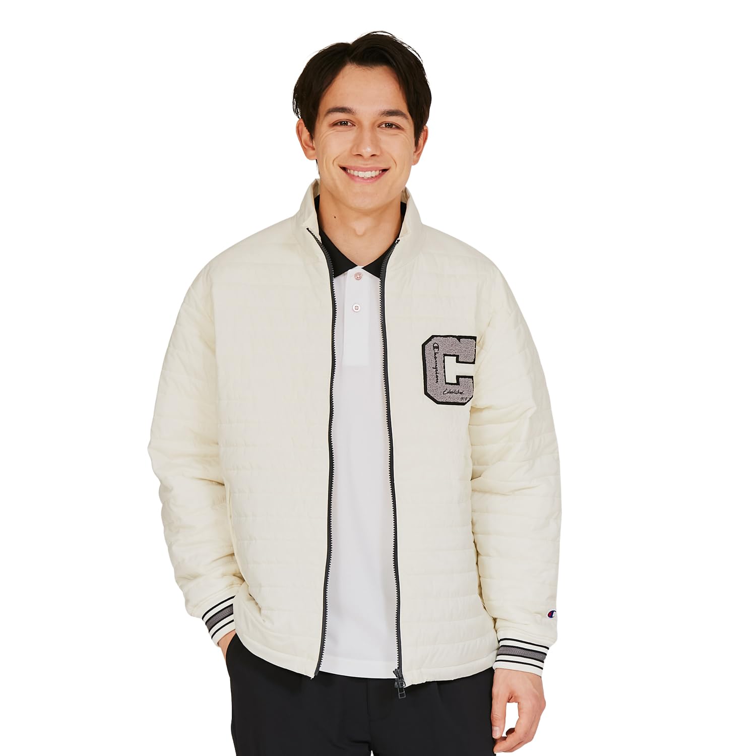 Amazon | アウター 長袖 ストレッチ 撥水 防風 保温 グラフィックロゴ