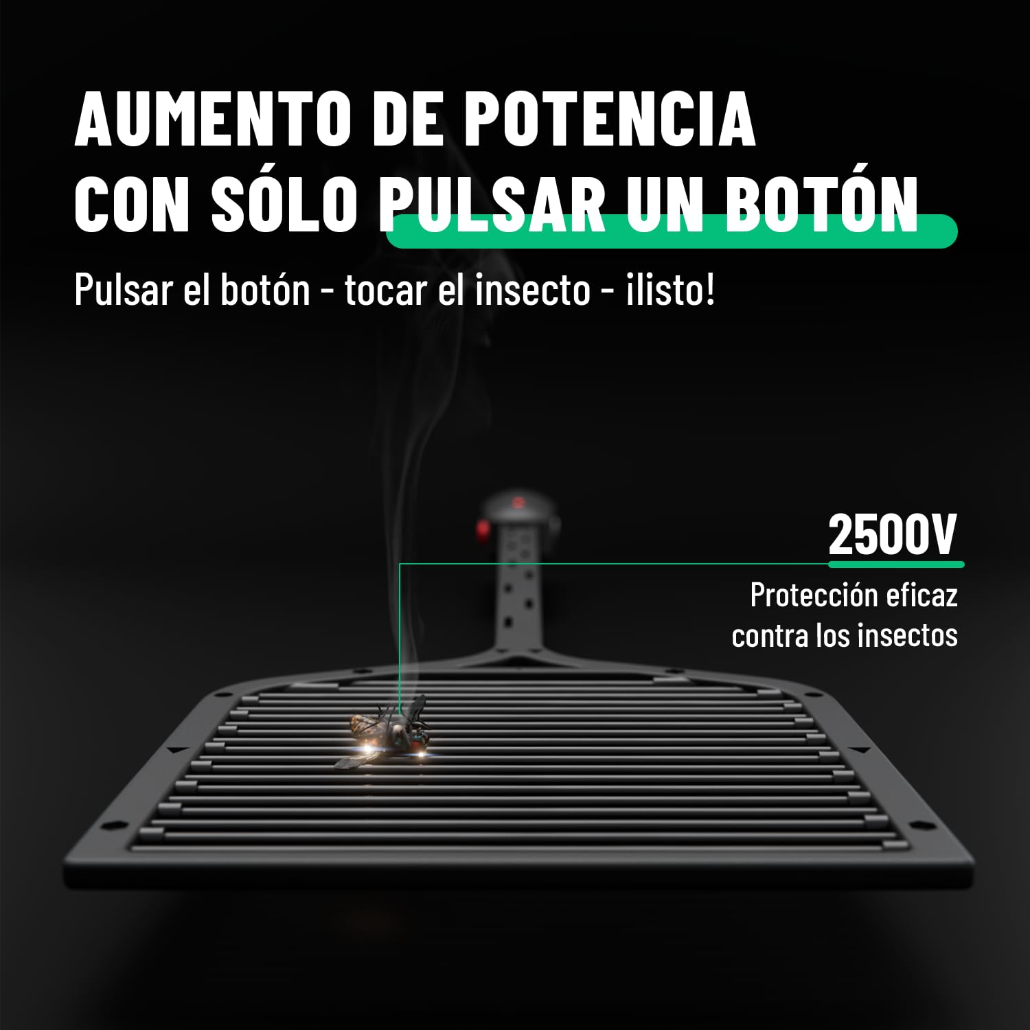 greate Raqueta Mosquitos Electrica con Pilas Incluidas - 2500V Raqueta Matamoscas Electrica