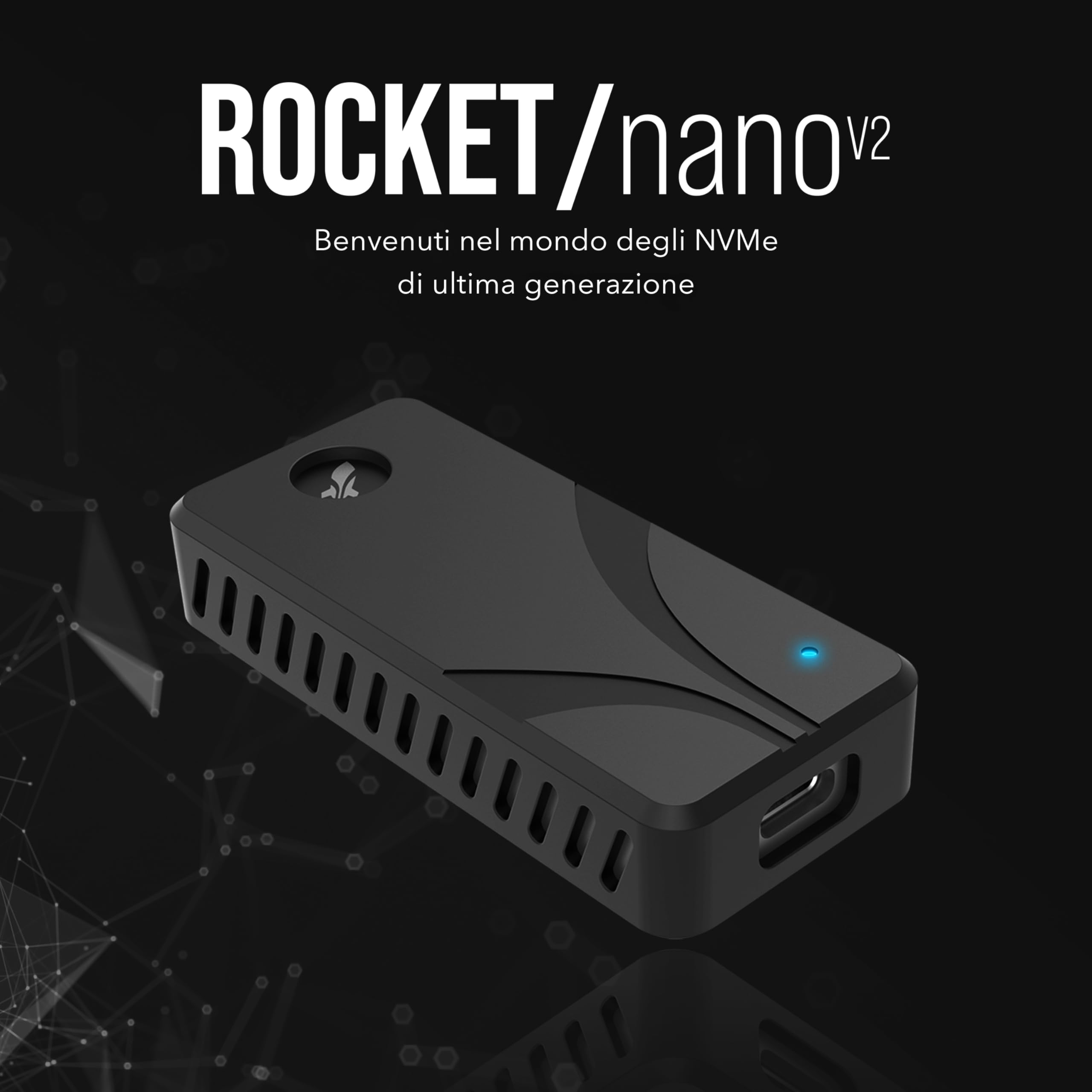 SABRENT SSD Esterno [2TB], Rocket Nano V2, Cavo USB 3.2 Gen 2x2 (SB-2TB-NAV2)