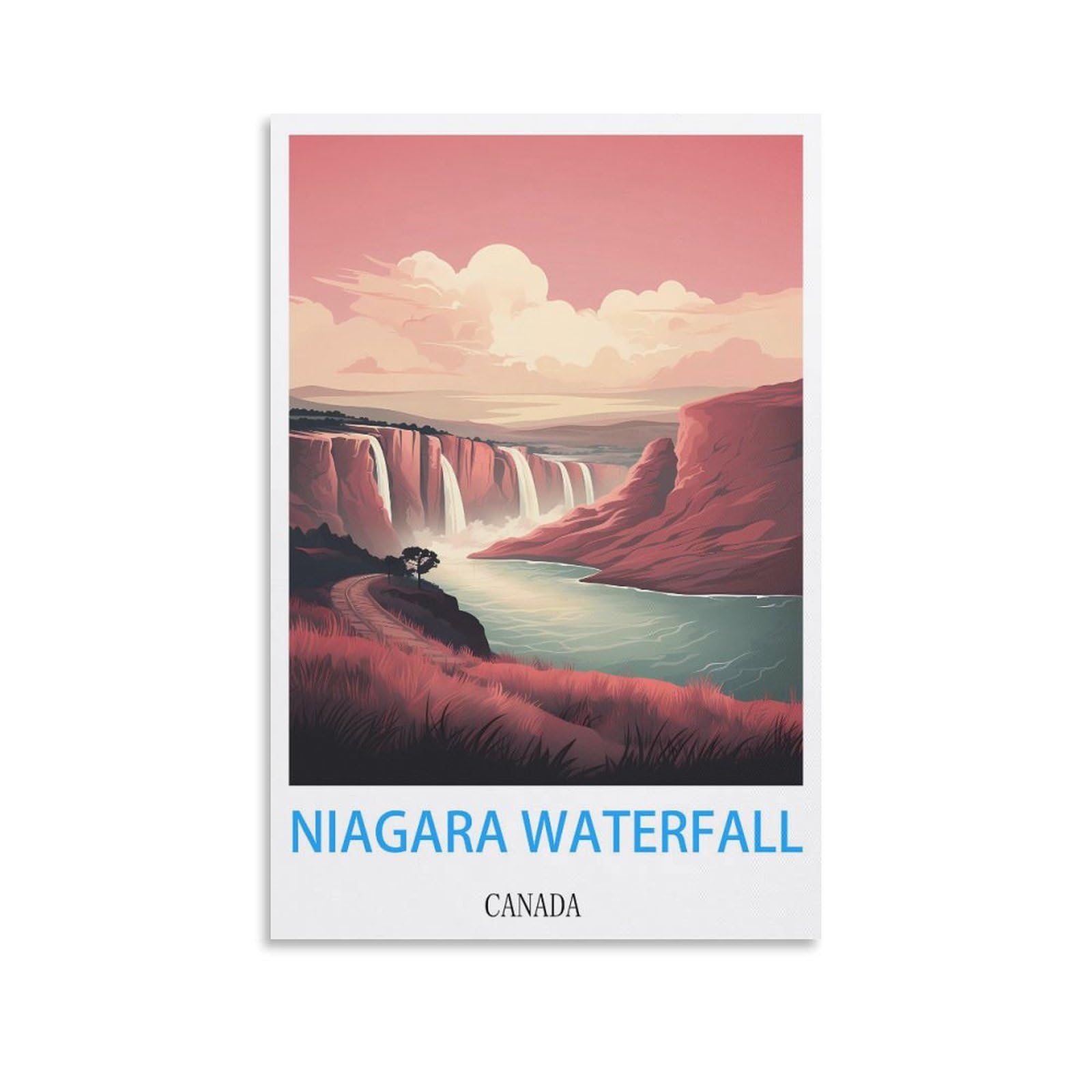 Metal Tin Sign Plaque Poster Niagara Waterfall Canadas Funny Bar Tin Signs Warning Metal Signs Vintage Man Cave Wall Decor 30x30cm