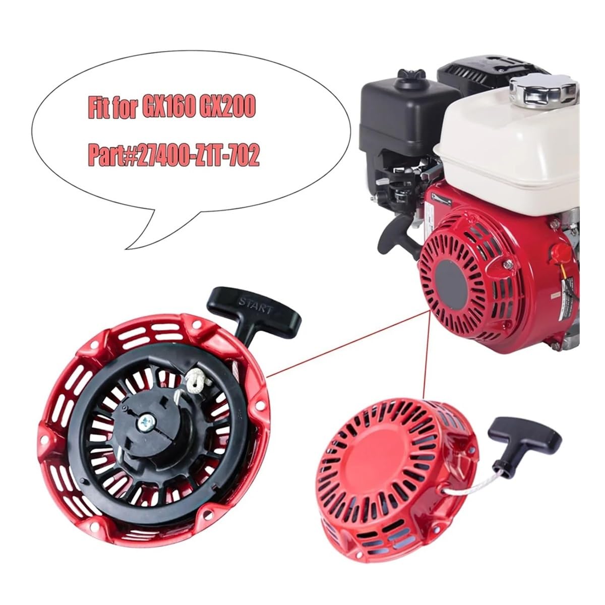 Lanceur De Démarreur à Rappel Remplacement Pour Tondeuse MTD Thorx Einhell Budget - Compatible Références 28400-ZG9-...