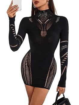 AVZXSA Women's 2025 Sexy Club Mini Dress Lace Babydoll