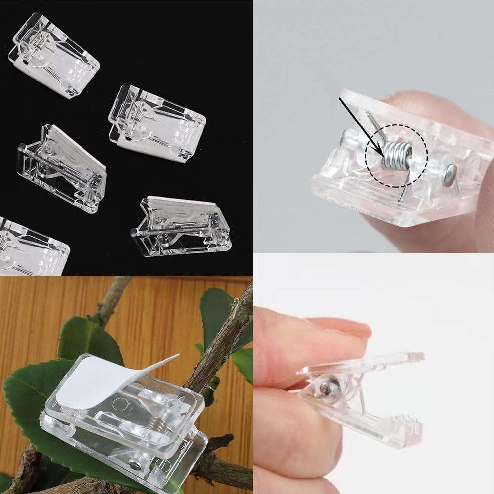XINGSUI 70 PCS Plastic Clips,Tapestry Wall Hanging Clips,Transparent Spring Clips,Shower Curtain Clips,for Home Office Classroom Poster Photo File Hanging(Gelatin-Free) - Image 3