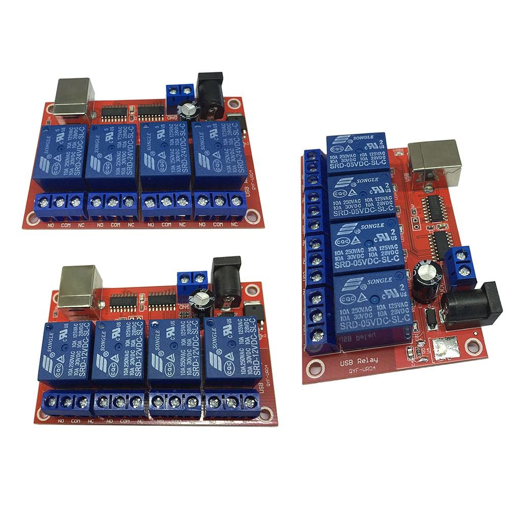 CALANDIS 4 Channel USB Relay Module Hid No Drive USB Relay for Mcu ...