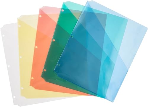 Miniatura 5 de Avery Bolsillos para carpeta, colores surtidos, 8.5 x 11 pulgadas, sin ácidos, duraderos, 5 chaquetas Slash (75254)