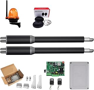 Electric Gate Opener Dual Gate Openers Engine Motor System Automatic Door AC220V/AC110V Swing Gate Driver Closer Actuator Perfect Suit Opener for Heavy Driveway Slide Gates (Color : KIT B, Size : On