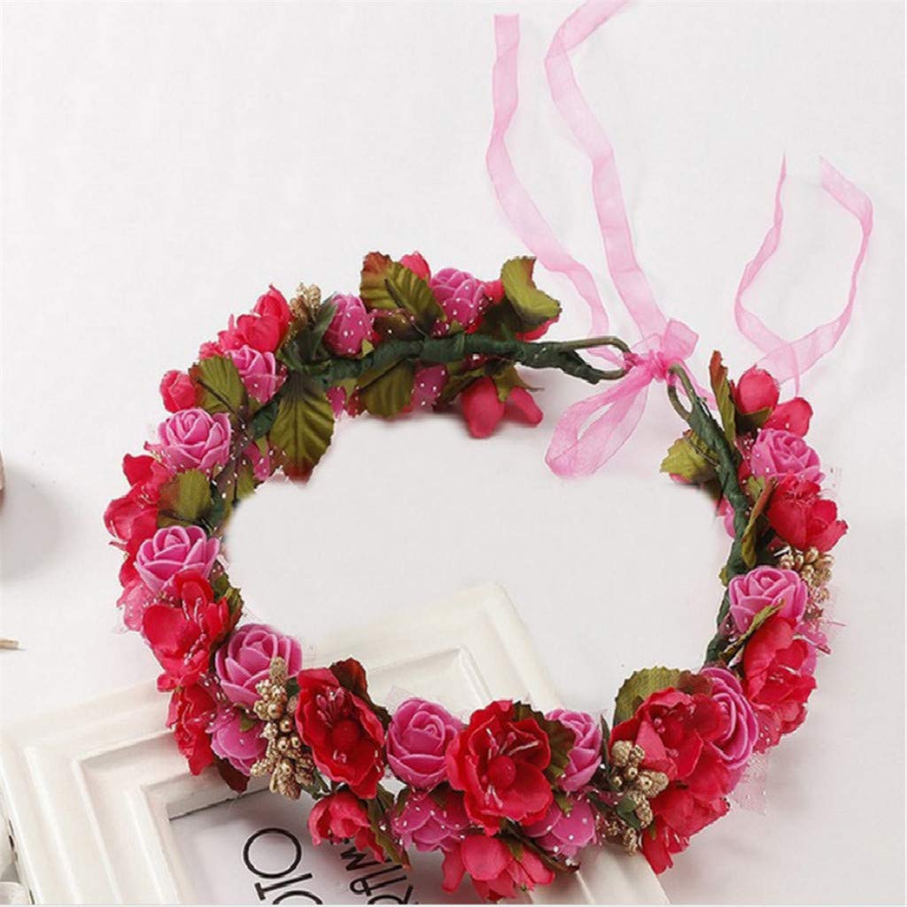 1920er Jahre Stirnband Rustikales Brautjungfern Stirnband Blumen Stirnbänder Hochzeit Haarschmuck Braut Blumenkrone Kopfschmuck Braut Blumenmädchen Girlande Stirnband，Orange