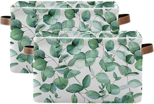 Miniatura 10 de xigua Cesta de almacenamiento plegable con diseño de ojos de hongos, canasta de almacenamiento de lona impermeable con asas de cuero para armarios