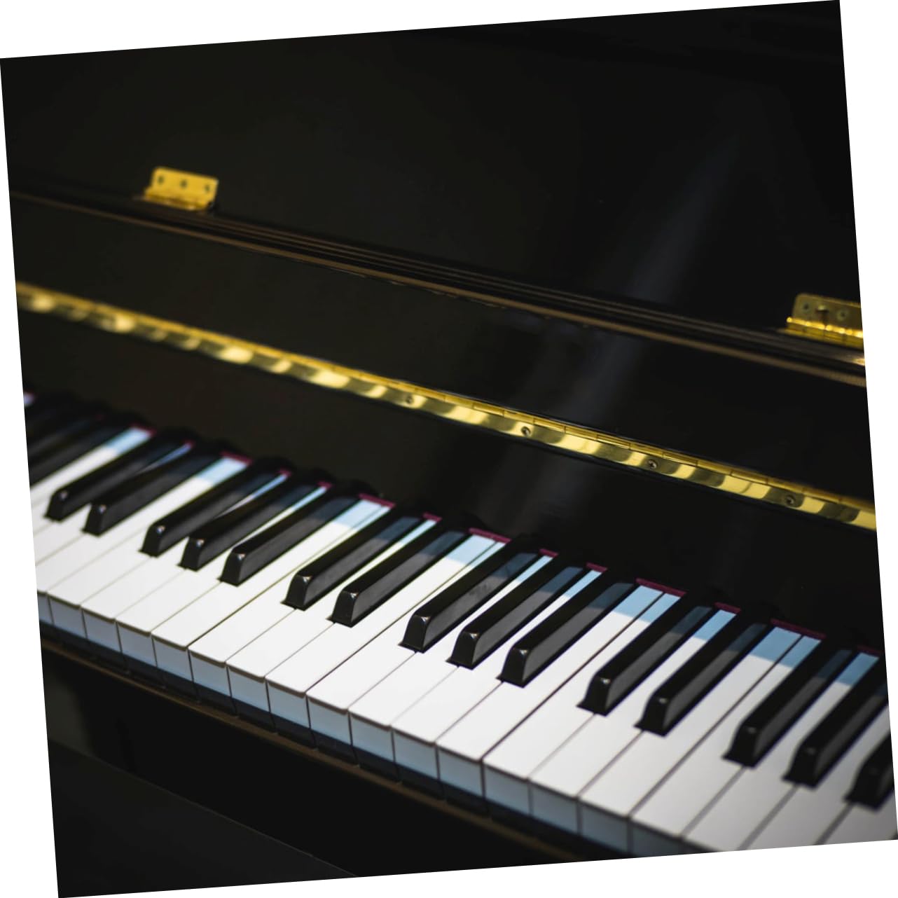 FAVOMOTO Vertical Piano Accessories 7pcs White Piano Keytops Piano Supplies Piano Replacing Key Top Set