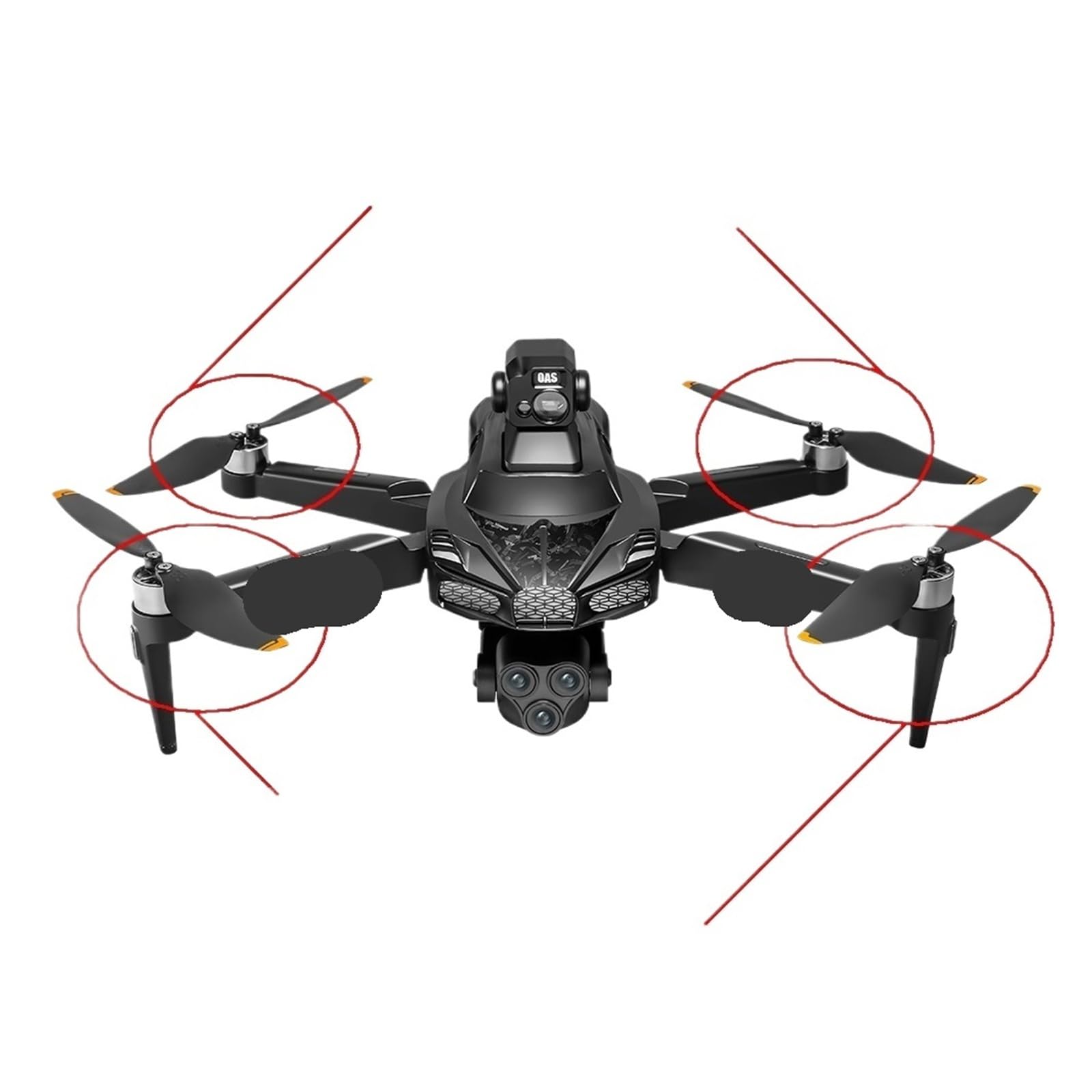 Pezzi di ricambio for drone pieghevole V668: braccio motore, elica, batteria e borsa