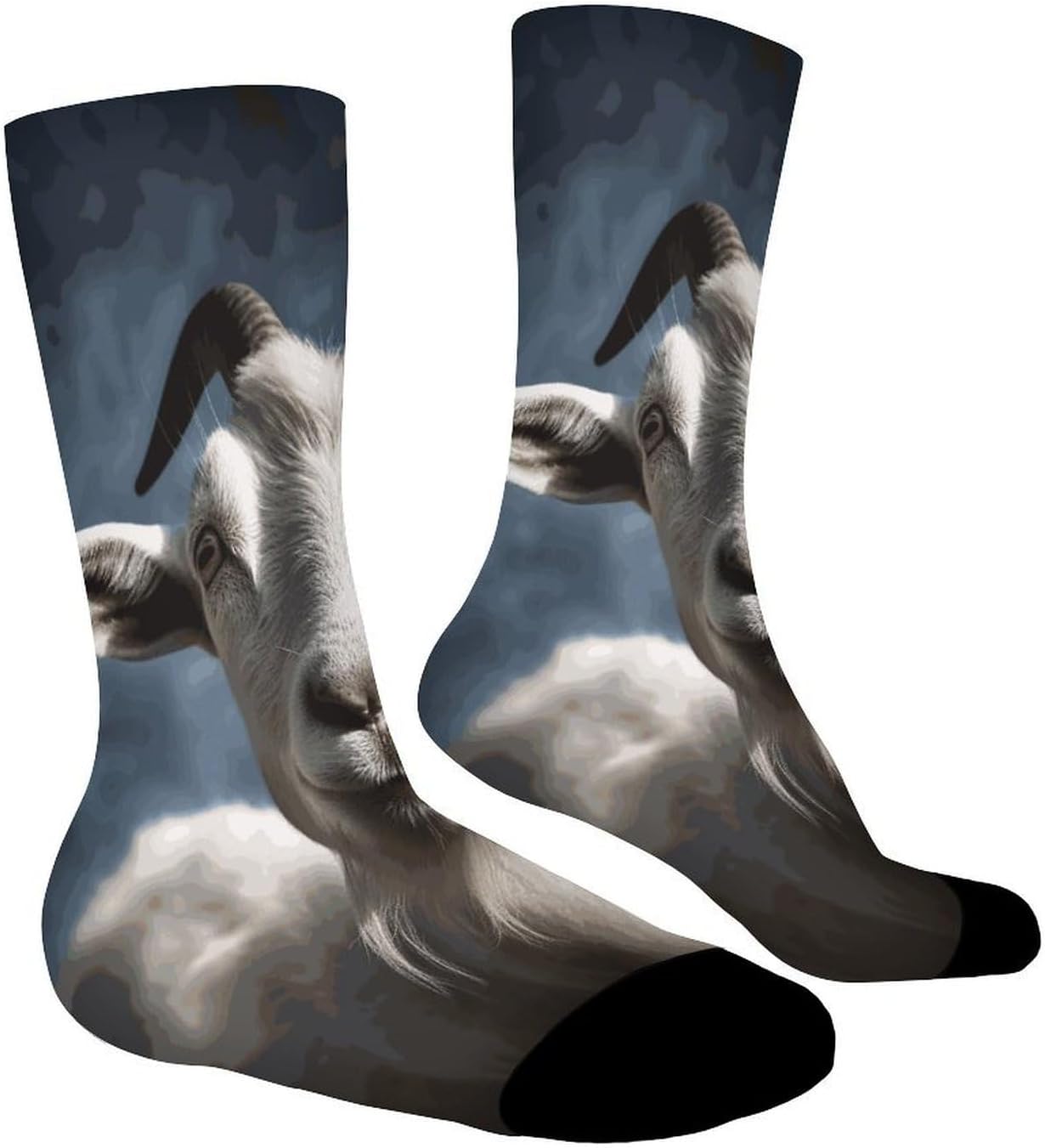 Goat Crew Sock High Stocking Grippy Socks | Socks for Men & Women,Stockings-Long Thin Tube Sports, Breathable Soft Athletic for Nurses,Travel