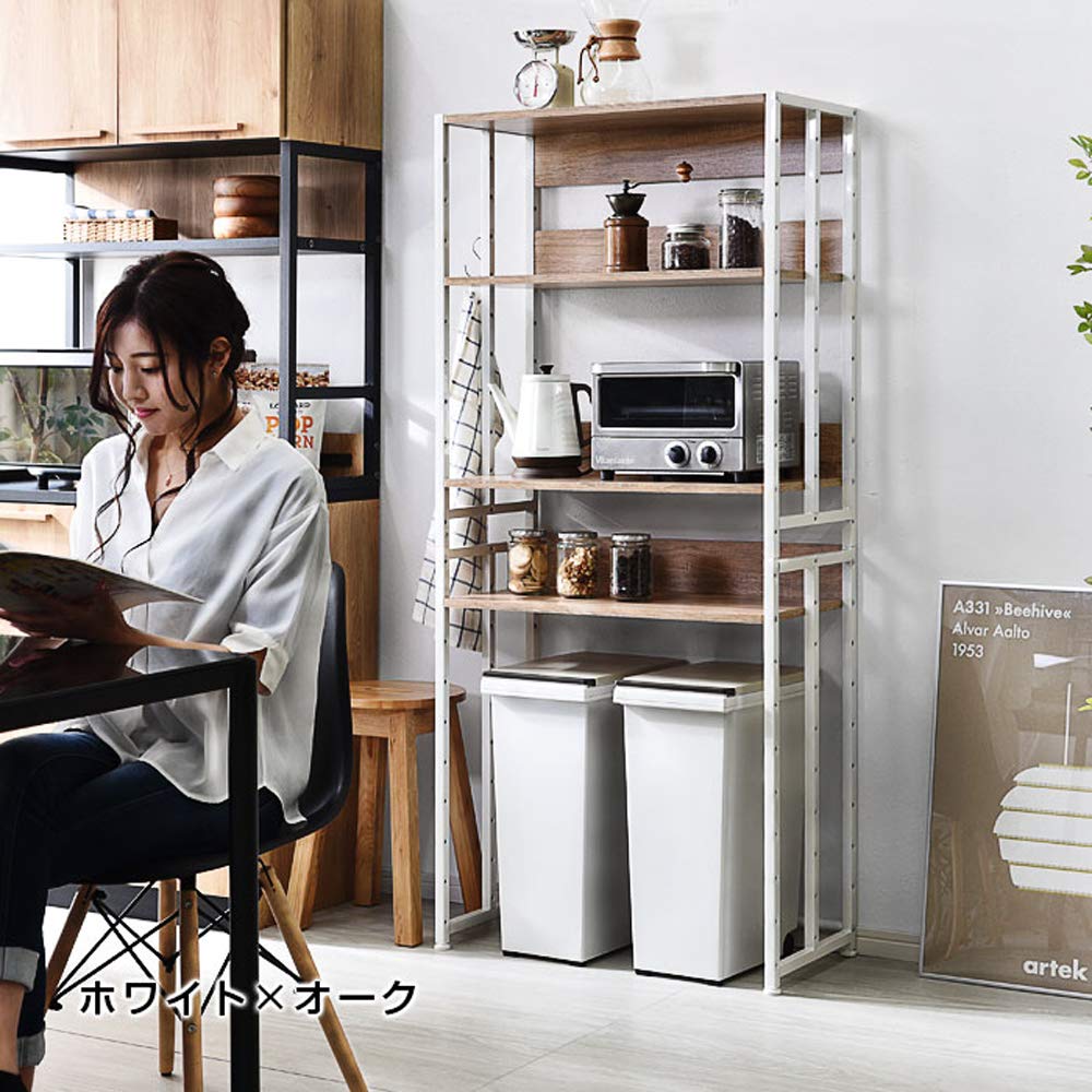 Amazon.co.jp : ワイエムワールド オープンラック 5段 可動棚 幅70cm