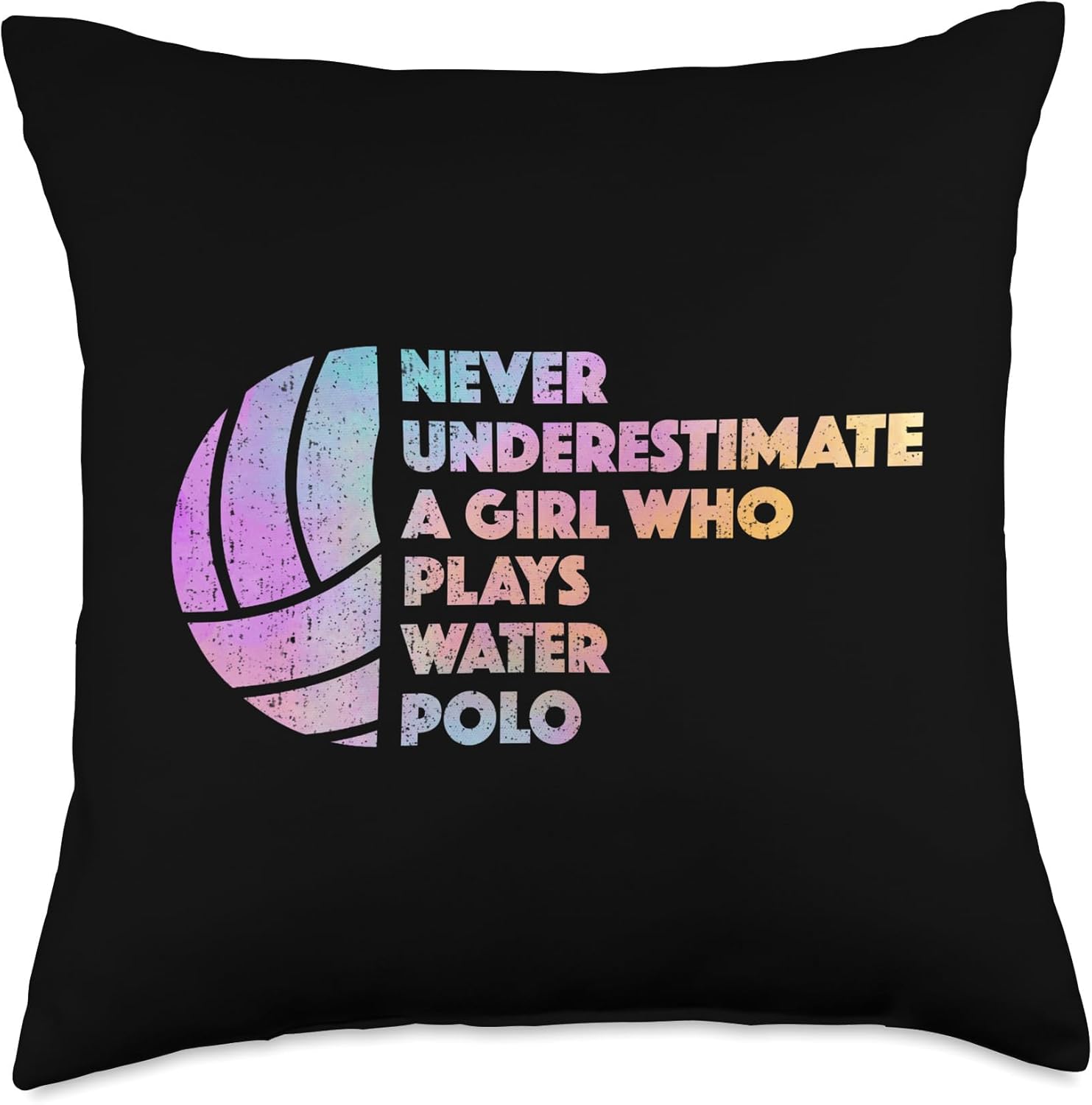 Water Polo Girl Athlete - H2O Water Polo Throw Pillow