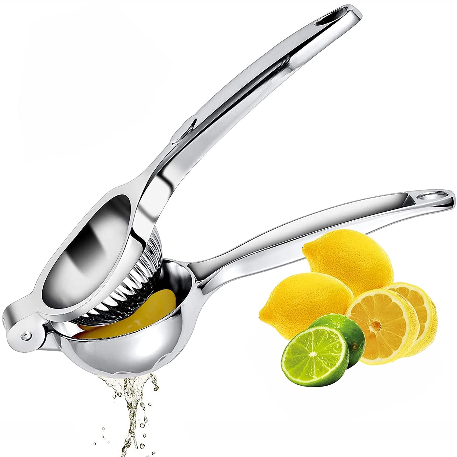 NETIZEN Manual Lemon Squeezer - Heavy Duty Stainless Steel - Press Hand Lime Citrus Fruit Juicer (Pack of 1)