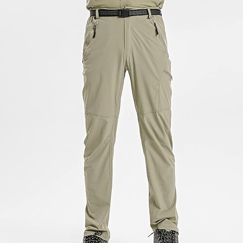 Miniatura 2 de Pantalones Cargo al aire Libre Hombres bolsillos deportes montañismo Pantalones sólidos rectos Cintura elástica