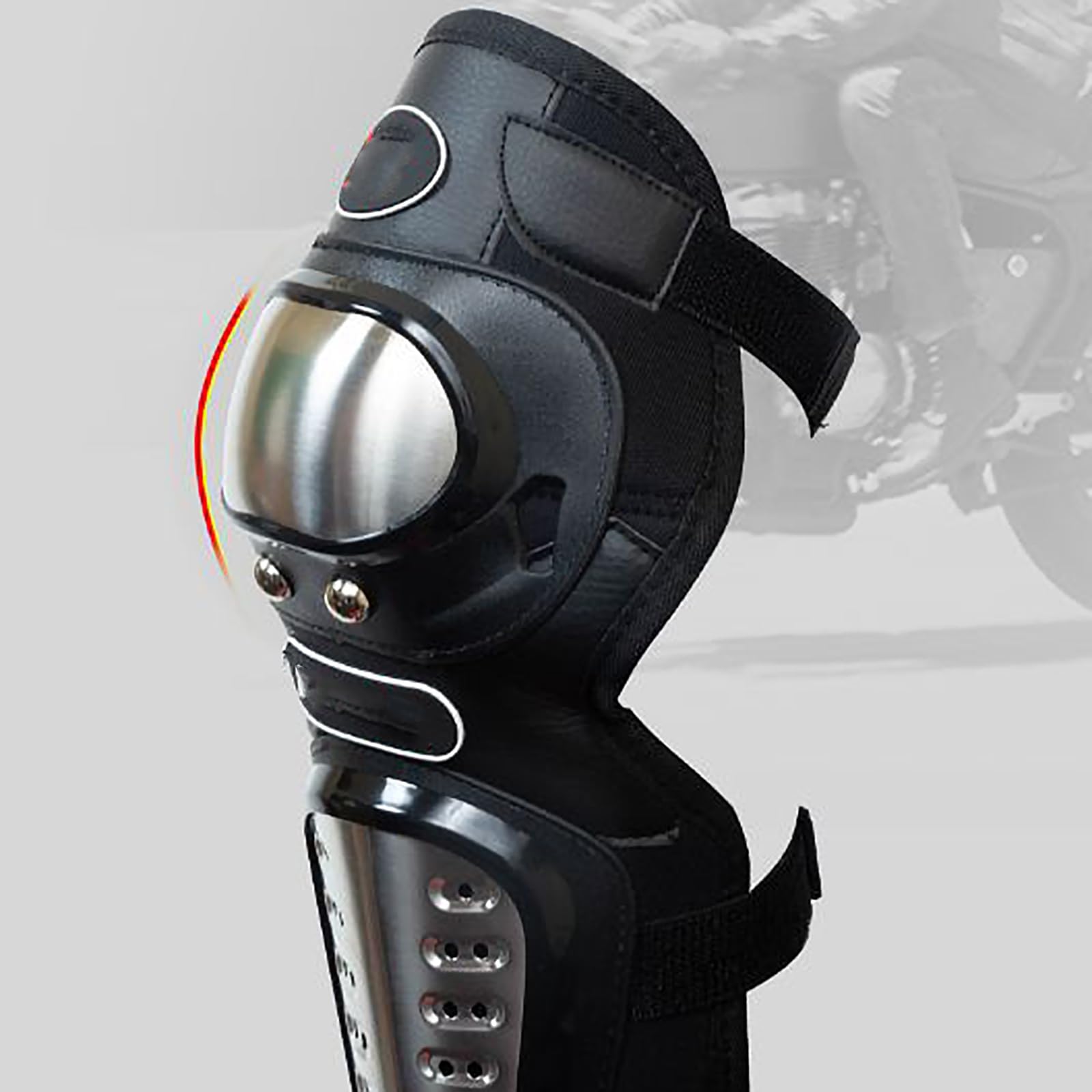 4 szt. Ochraniacze na kolana motocyklowe, dla dorosłych, motocrossowe, ochraniacze na łokcie, ochraniacze na golenie, wyścigi motocrossowe, zestaw ochraniaczy motocyklowych ze stali stopowej do jazdy