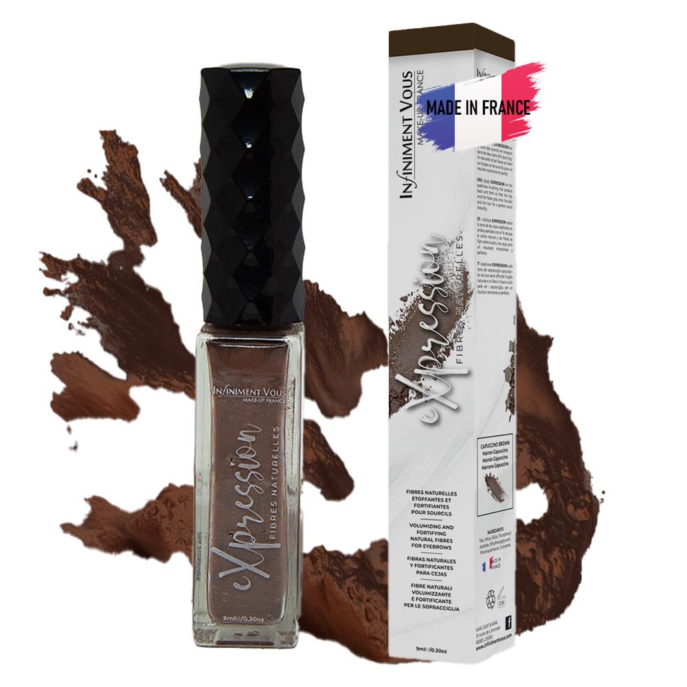 Infiniment You Make Up France- Makeup Brwi Expression Natural Fiber Chocolate, kolorowy tusz do rzęs, ołówek do brwi, tusz do rzęs, utrwalacz brwi, makijaż, farbowanie brwi