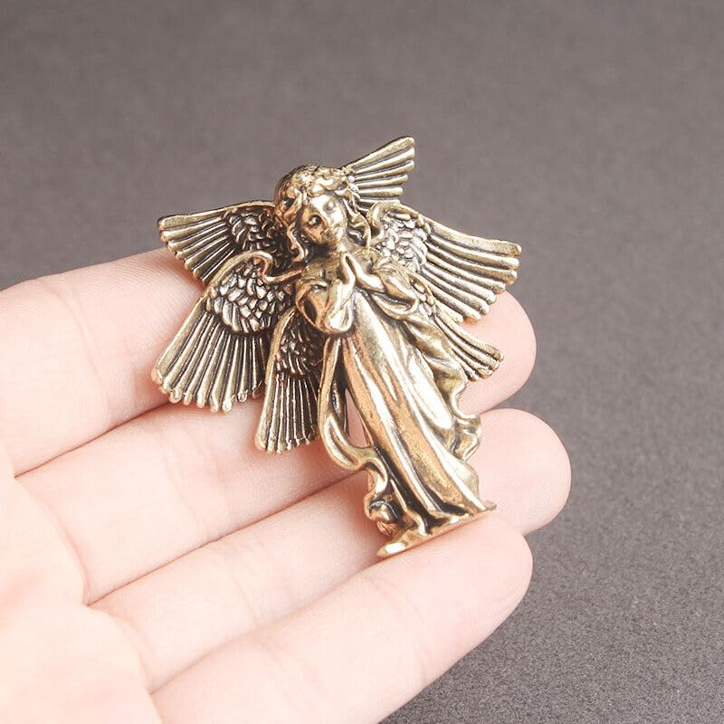 Figura Ángel de Latón Sólido Pequeña miniatura 5