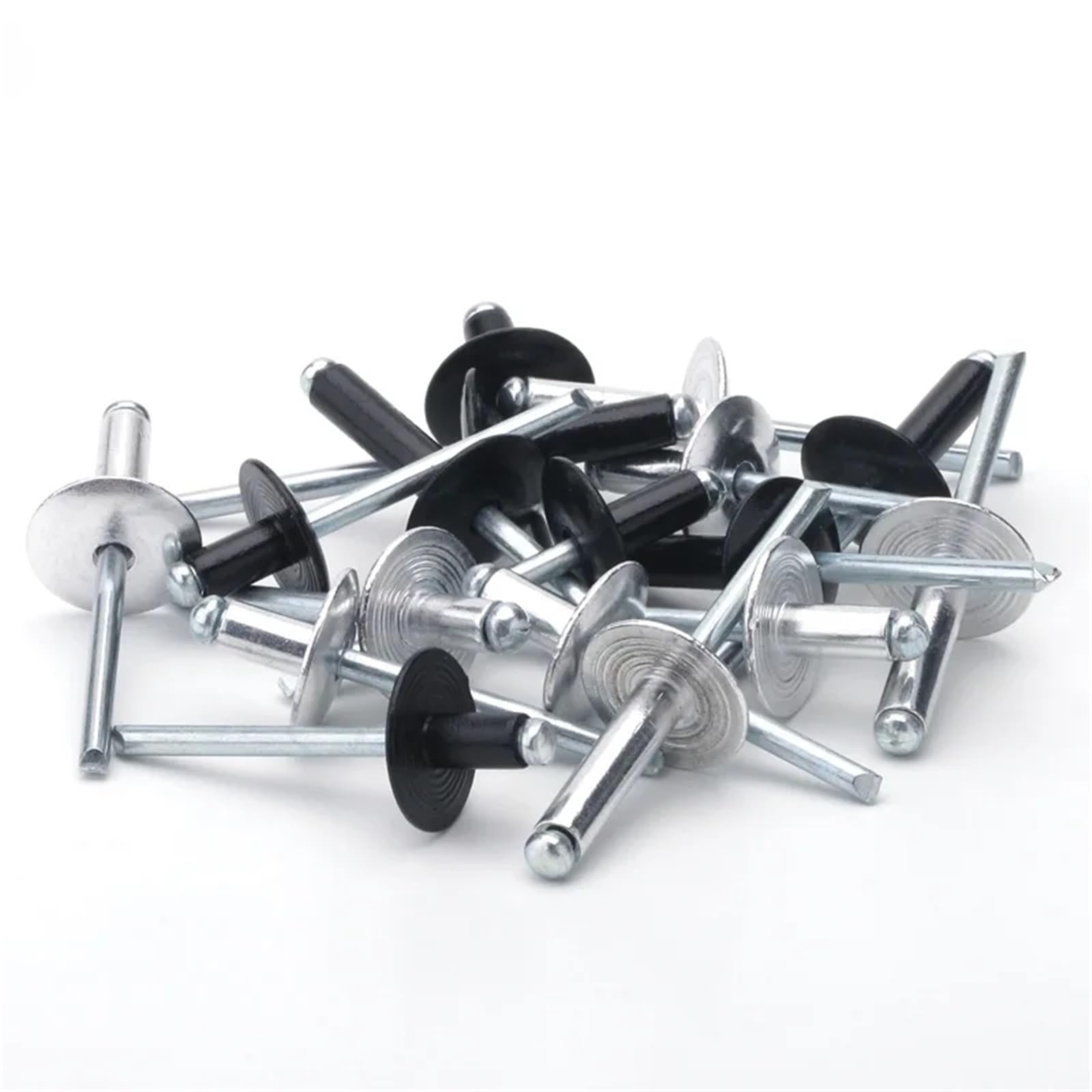 Blind Pop Rivet, Aluminum Large Flange Blind Rivets 20-40 Pcs Black White Multiple Sizes(20Pcs (M5 Black),16mm)