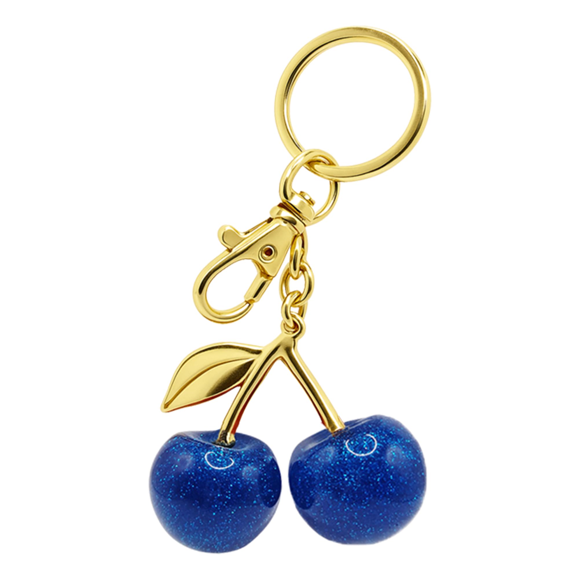 One Tap Only Cherry Royal Blue Keychain Bag Charm Keychain Accessories Gifts for Women Purse Bag Charms Extender Chain for Handbags
