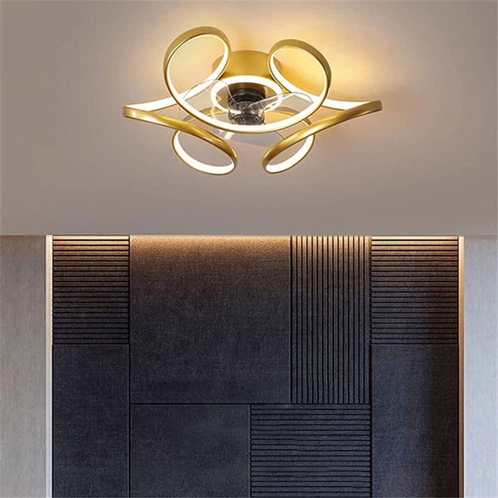 Ventilateur de plafond LED dimmable à vitesse variable et télécommande