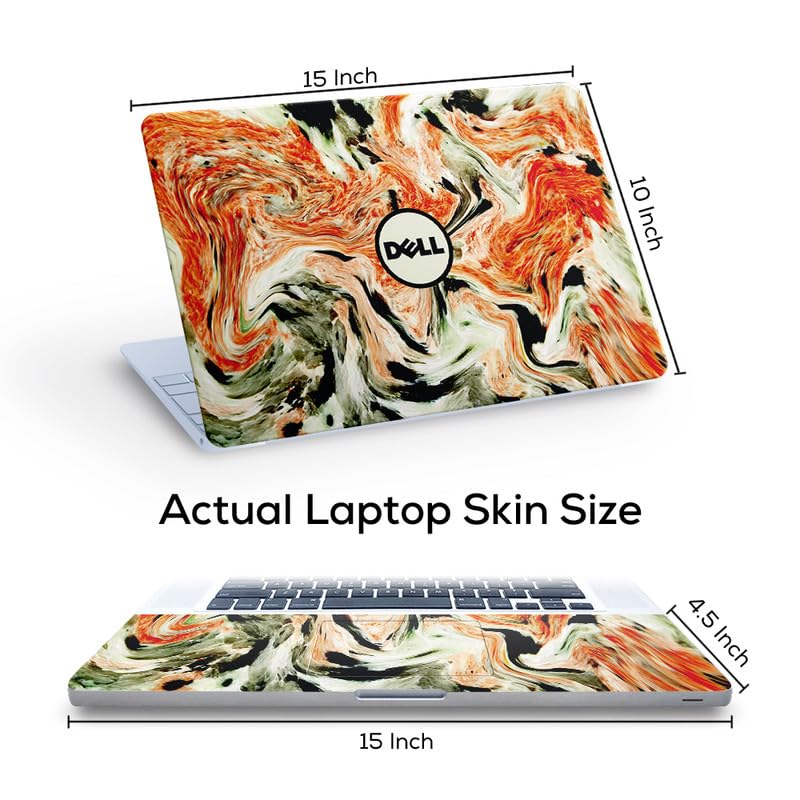 Image of Galaxsia DL228 Top+Wrist Pad Vinyl Laptop Skin /Sticker /Cover for 15 to 15.6 Inches Laptops Laminated-Removable-HD Quality Compatible for Dell-(15x10 Inches)