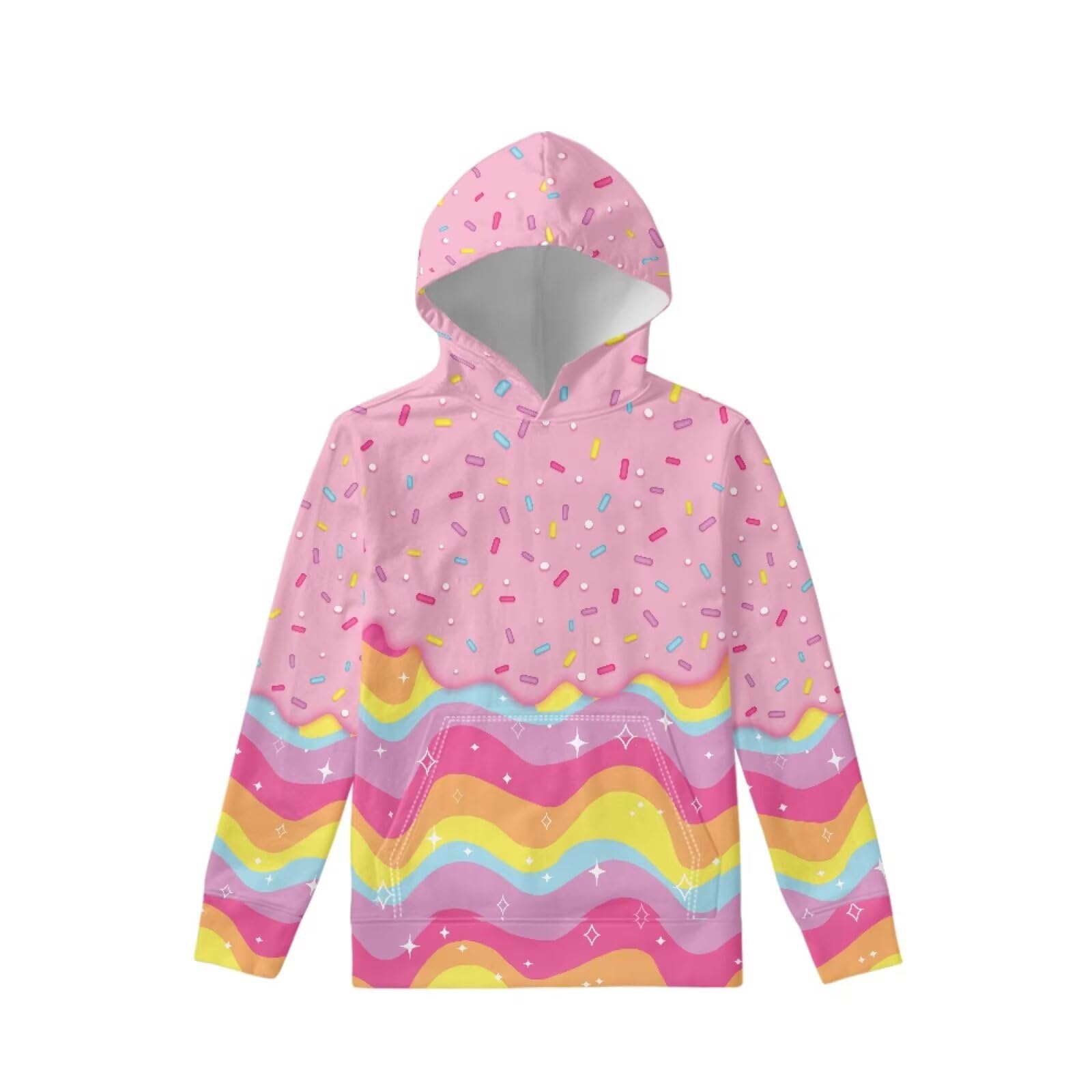 Coloranimal Unisex Girls and Boys Long Sleeve Hoodies Hoody Athletic Pullover Sweatshirts Tops Age 6-16year