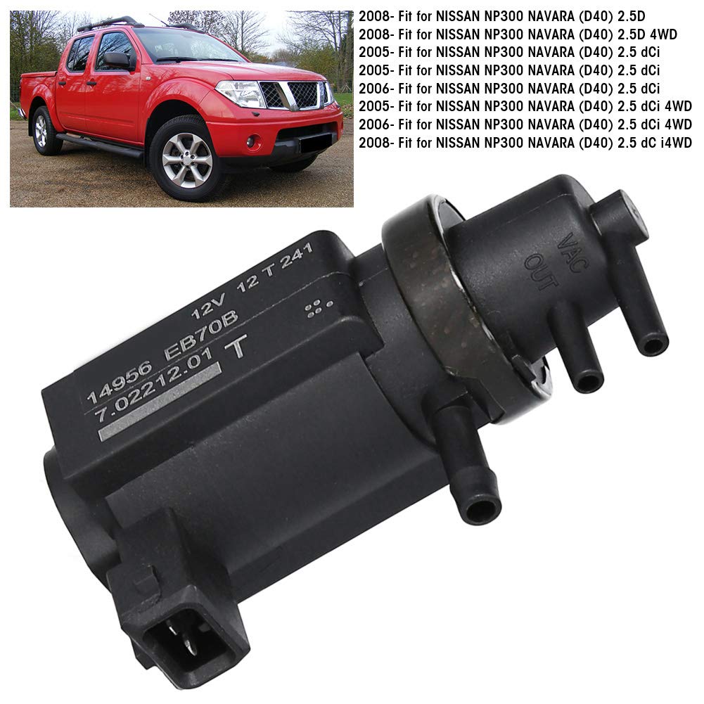 Solenoide Turbo Boost, Valvola di Controllo Solenoide Pressione Turbo Vuoto Pneumatico Elettrico 14956-EB70B 14956-EB30A 14956-EB300 per NP300 Navara D40 2.5 DCi