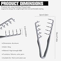 Vista 2 de Peine de textura, peines voluminizadores de dientes anchos, peines texturizados esponjosos, peine de dientes anchos para rizos, accesorio de aseo