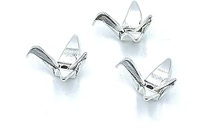 DIY Jewelry Making Kit with 30 Ancient Silver Origami Paper Cranes Charms