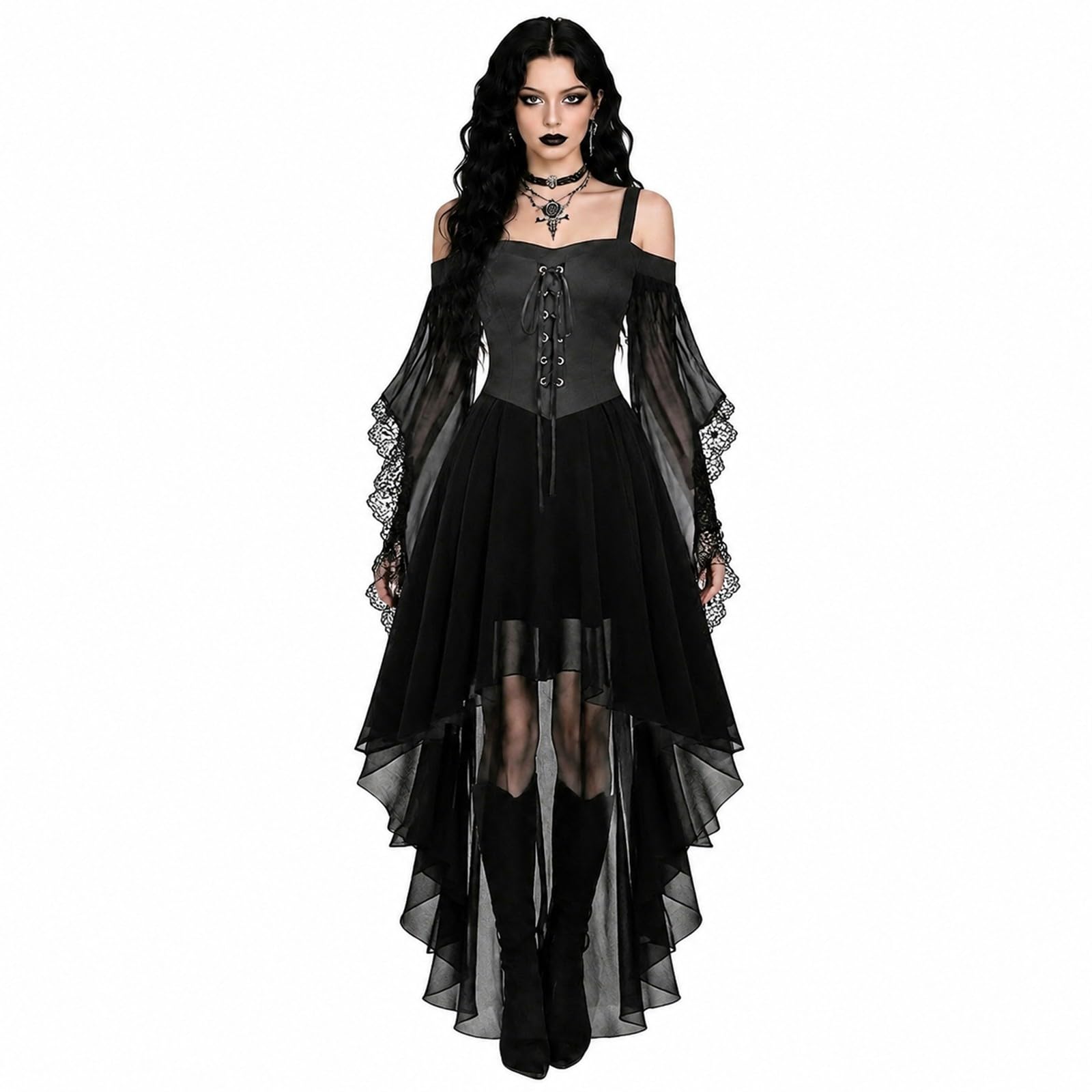Generisch 2026 - Costume da sposa da donna, per Halloween e giochi di ruolo