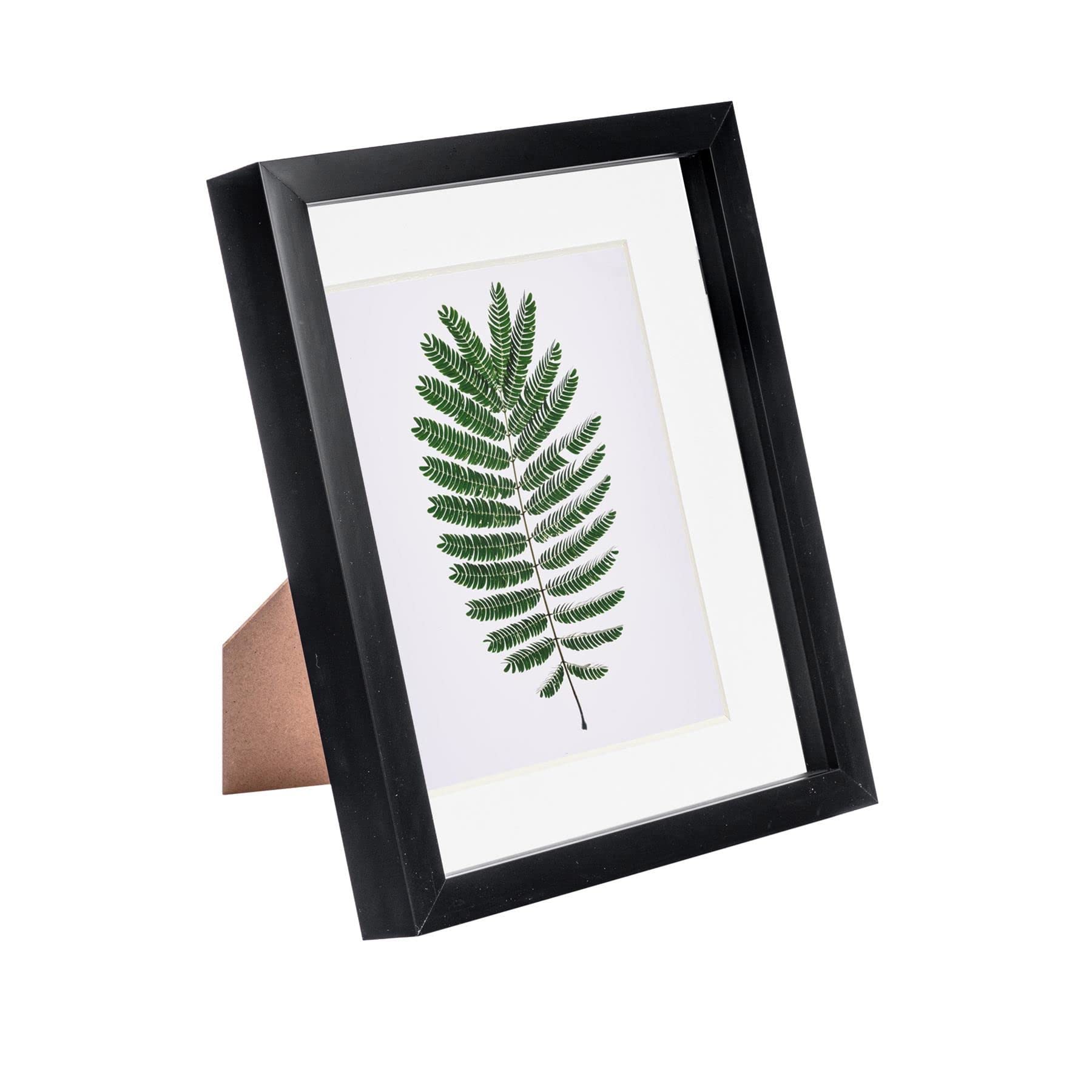 Nicola Spring Black/White 8" X 10" 3D Box Photo Frame - With 5" X 7" Mount - Mount