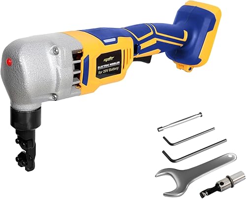 Mellif Nibbler de metal inalámbrico para batería Dewalt de 20 V Max (batería no incluida), calibre 18, sin escobillas, de potencia eléctrica, hoja