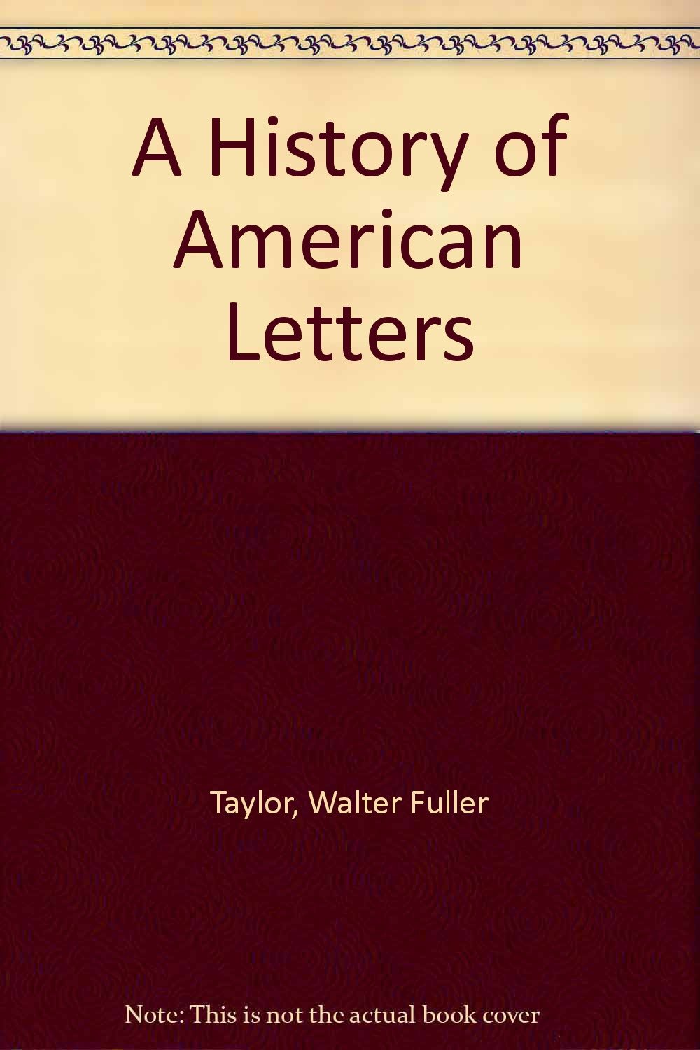A History of American Letters