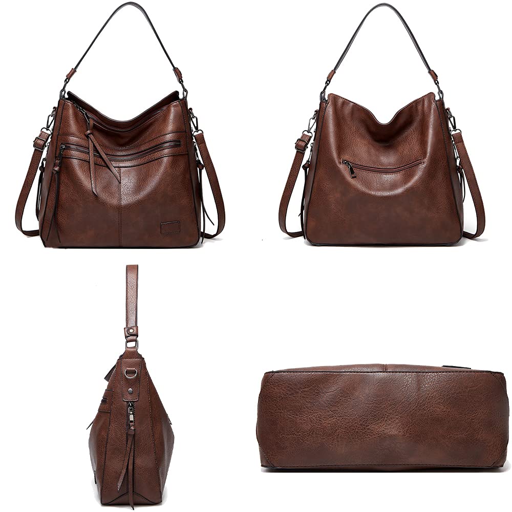 Borsa a Spalla Hobo Vintage in Pelle PU da Donna - Borsetta Elegante a Mano con Tracolla - Bauletto Crossbody