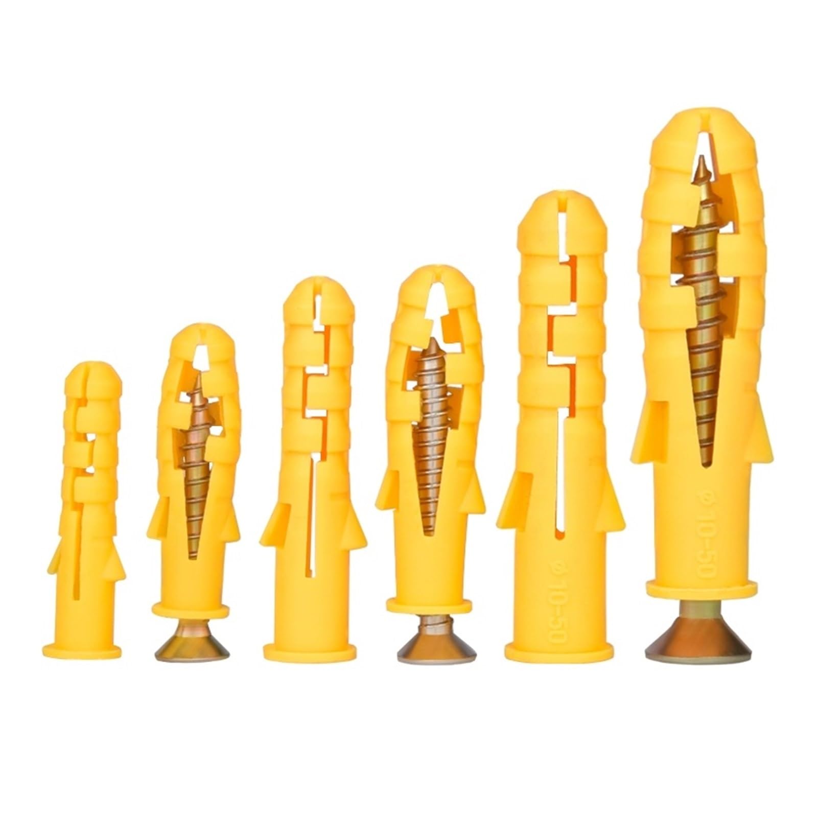 Kunststoff-Wanddübel, Set mit Trockenbauschrauben und Dübeln, Mehrfarbig, M6, M8, M10, mehrere Packungen(Expansion Tube,6x80-50set)