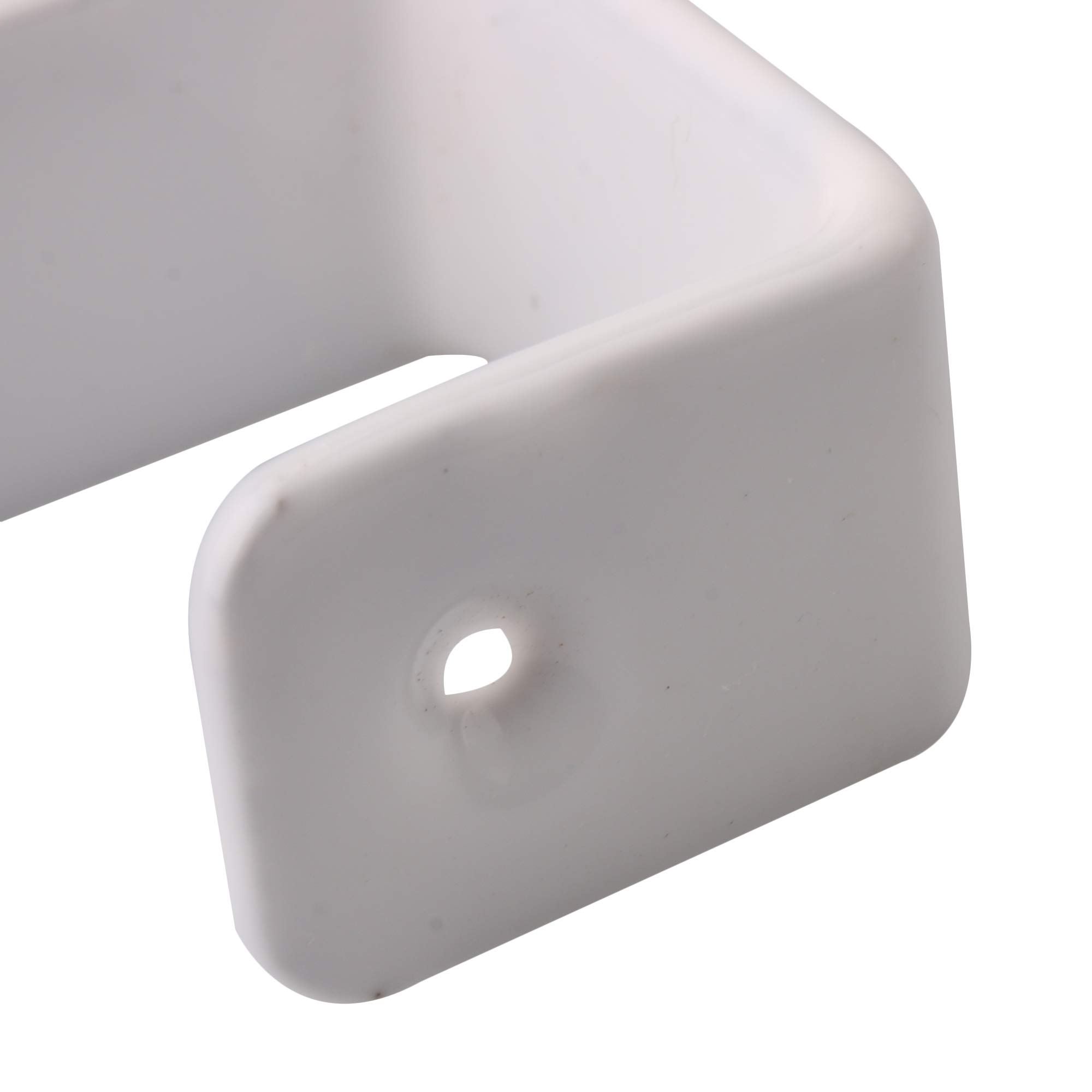 RDEXP 4 ganchos para literas y tornillos, 2,5 cm de ancho interior, color blanco