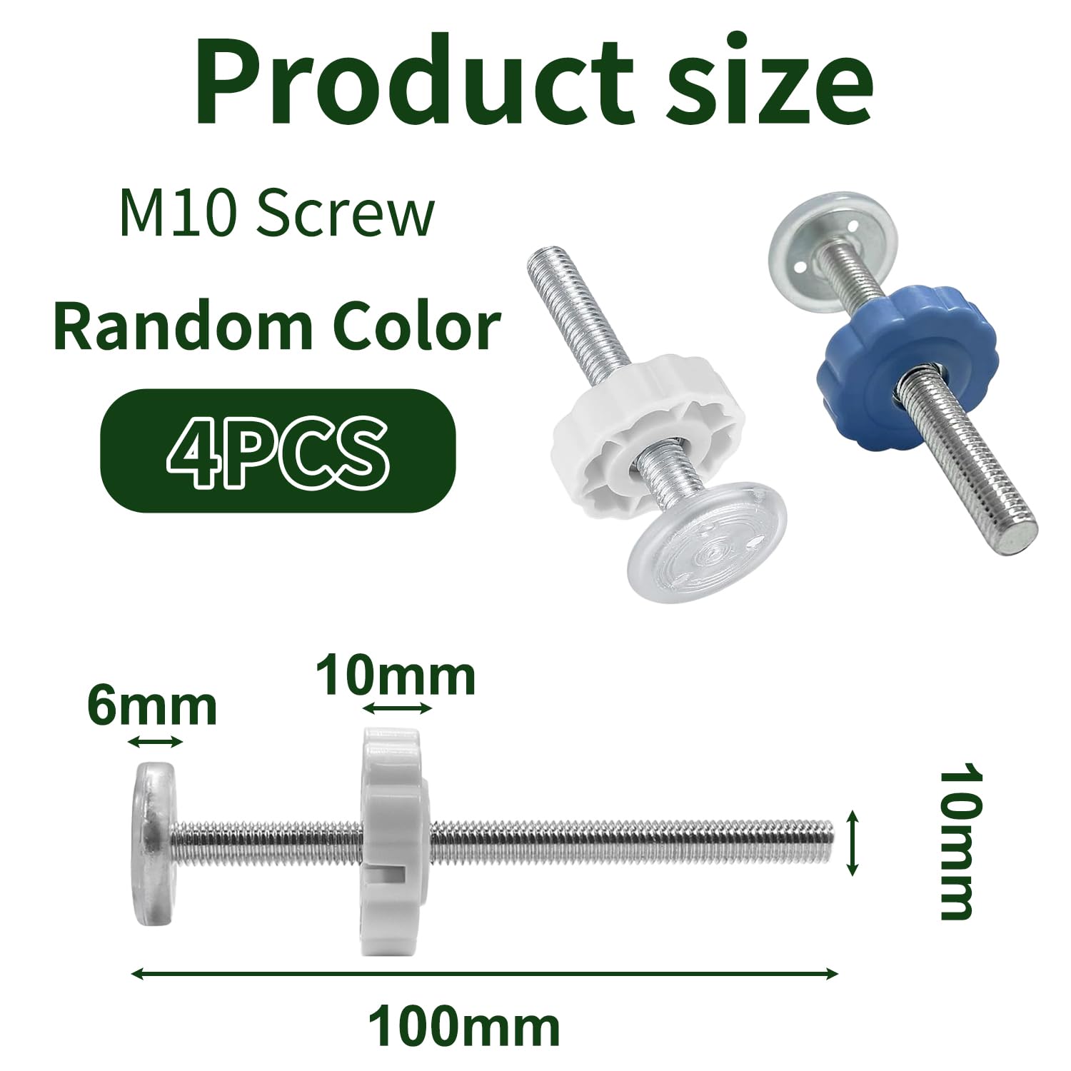 Stair Gate Pressure Fit Spares Set - 4 Pack 10mm Spare Parts for Baby Safety Gates, White - Image 2
