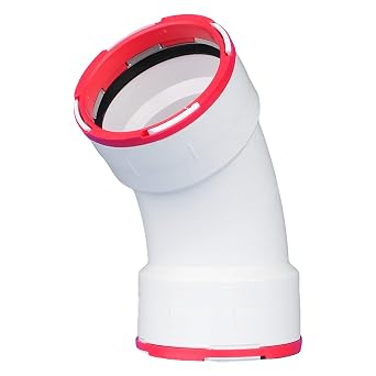 Charlotte Pipe CTT 00321 1000 Connectite, 1/8 Bend, Hub x Hub, PVC, 2", White