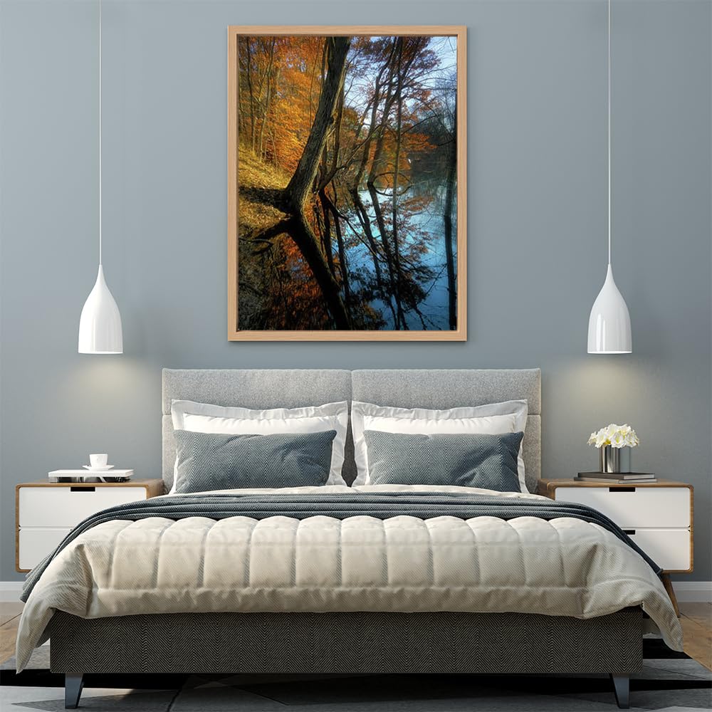 VERRE ART Printed Framed Canvas Painting for Home Decor Office Wall Studio Wall Living Room Decoration (45x60inch Wooden Floater) - In Arcadia Print