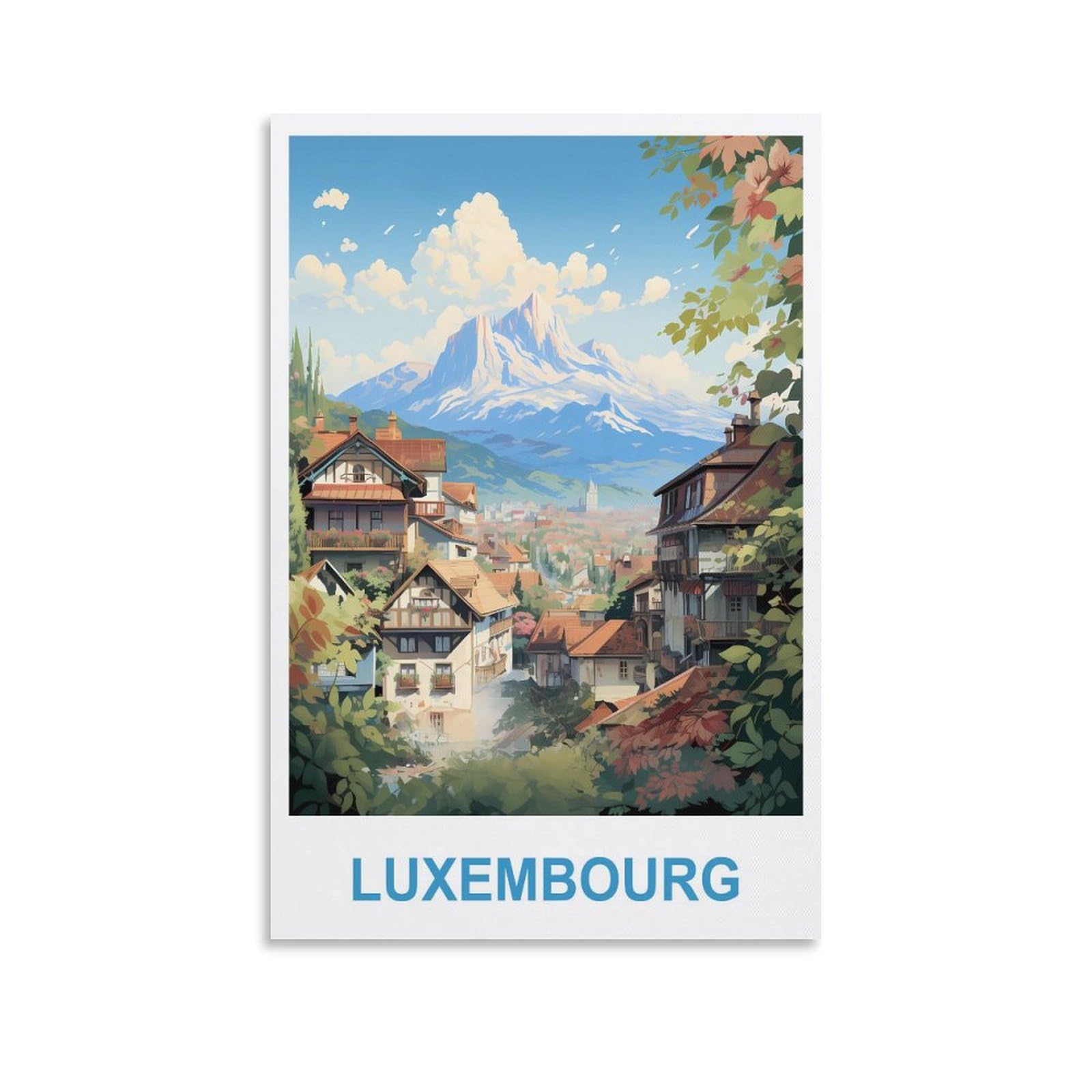 EZMLFA Diamond Painting Kits for Adults,Luxembourg 5D Diamond Painting Kit for Adults Beginners, DIY Full Round Drill Gem Art Kits for Home 40x50cm