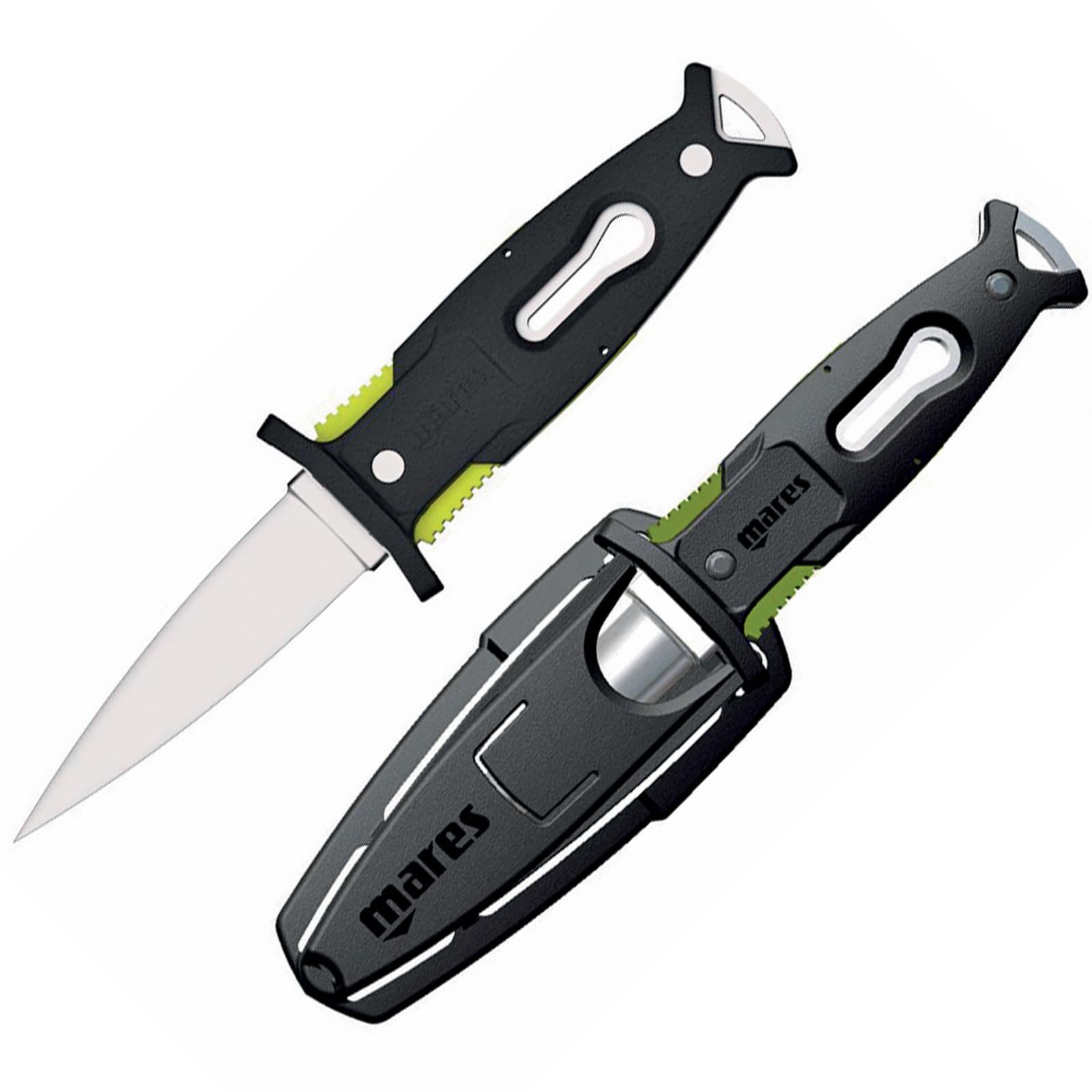 Mares Ascent Multipurpose Stainless Steel Scuba Dive Knife for Freedivers & Spearfishers | Sheath Included