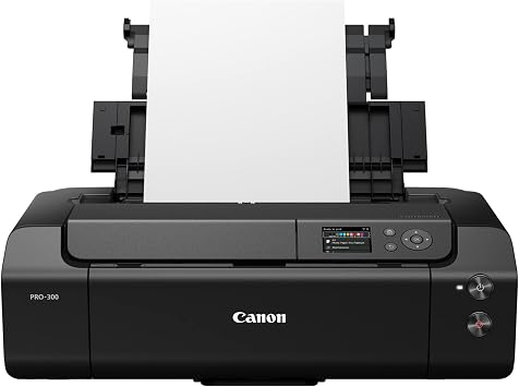 Canon imagePROGRAF PRO-300 Wireless Color Wide-Format Printer, Prints up to 13X 19, 3.0 LCD Screen with Profession Print & Layout Software and Mobile Device Printing, Black, One Size