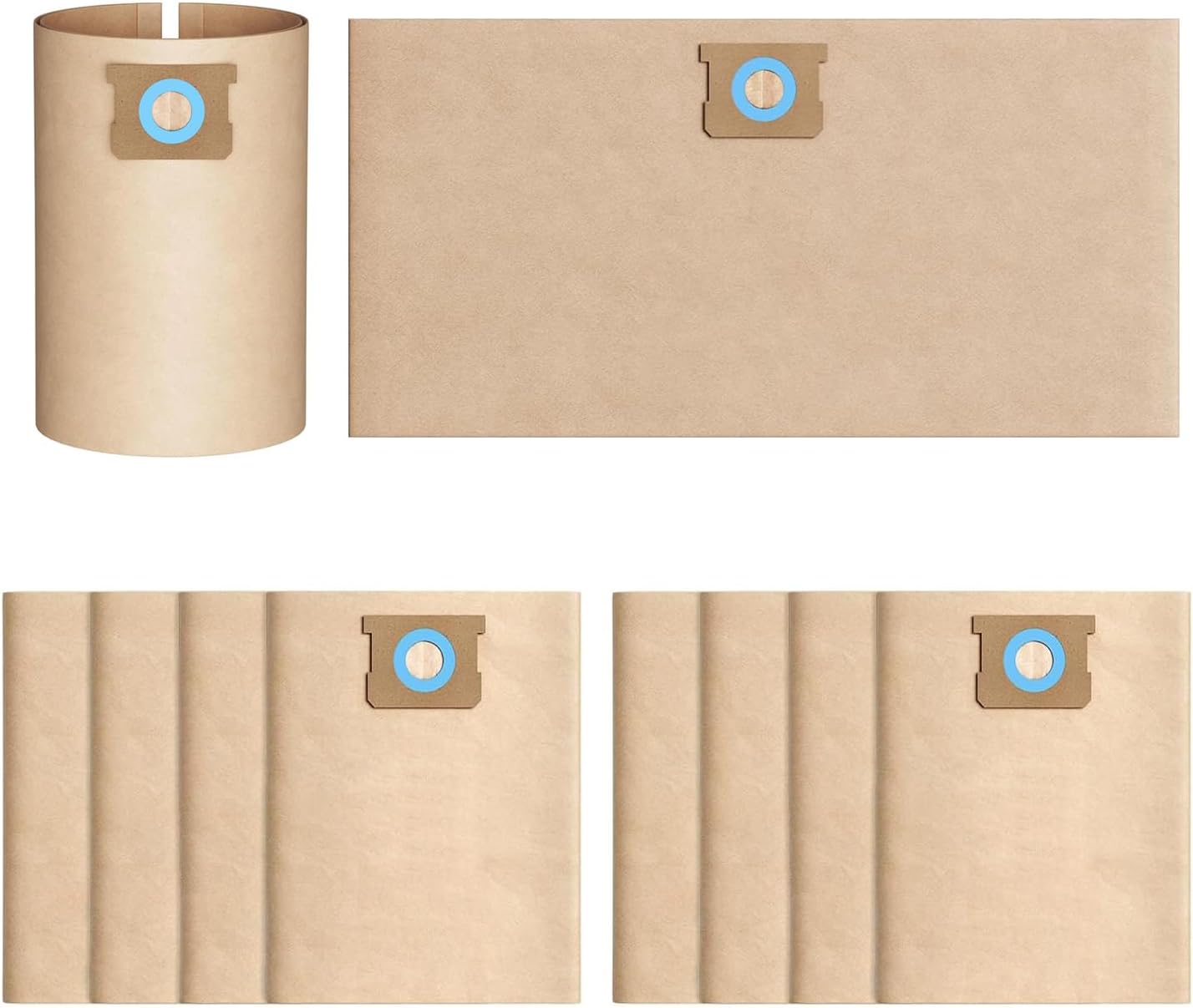 10 Pack DXVA19-4101 Shop Vac Bags For DEWALT 6, 8, 9 and 10 Gallon Dust Bag, for 6-10 Gallon Shop Vac and Most Larger Wet/Dry Replacement Parts Accessories
