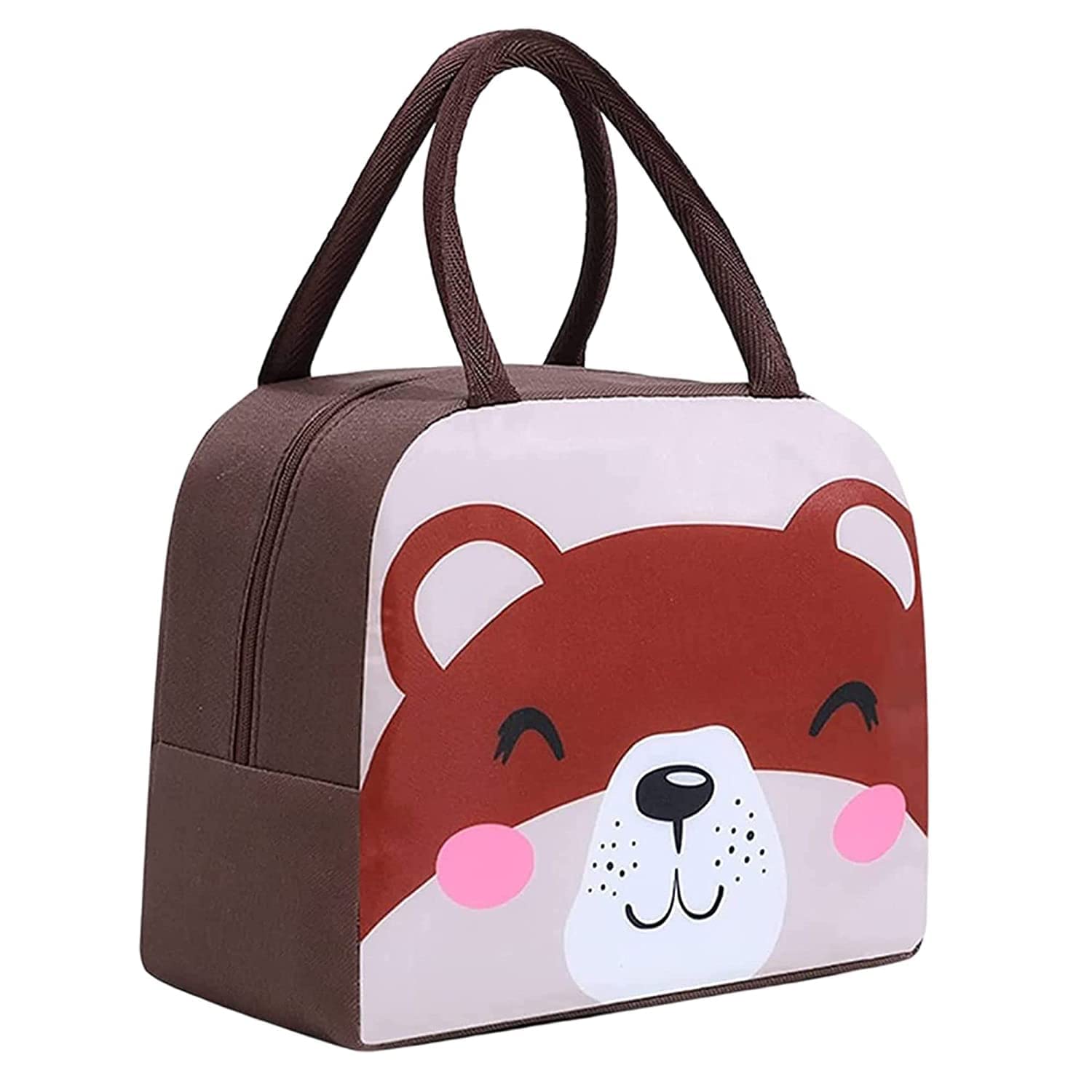 HOMENITY® - Insulated Reusable Lunch Bag Picnic Office Outdoor (MultiDesigns & Colors) Waterproof Multipurpose Bag (Multicolor, 1 L)