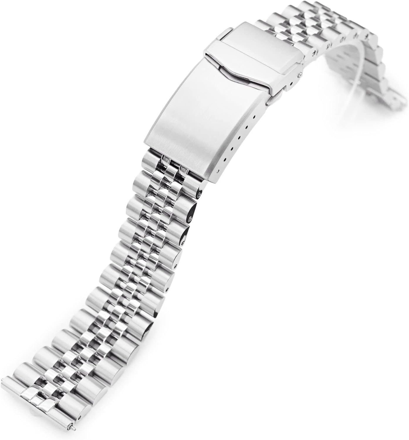 MiLTAT 20mm Quick Release Watch Band Straight End, Super-JUB II QR 316L Stainless Steel Brushed