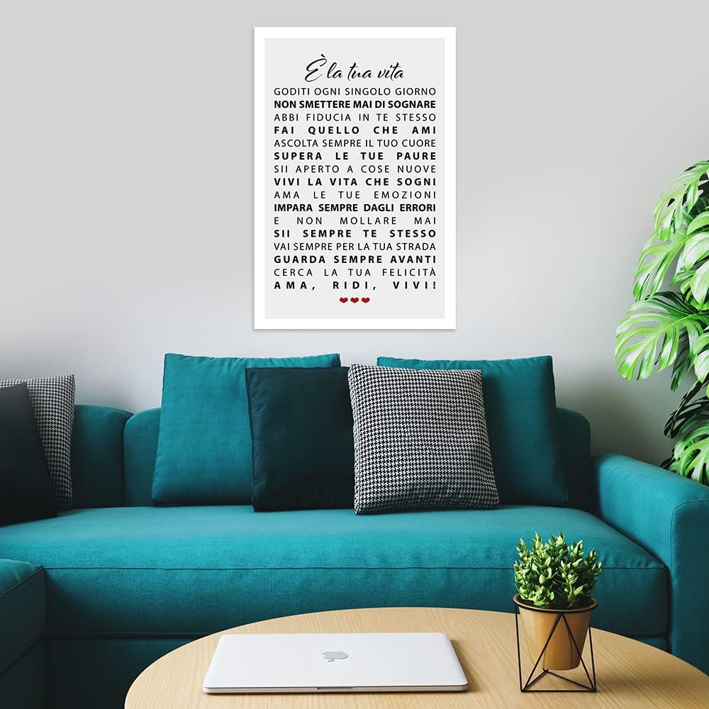 Vulfire Regalo Famiglia Frase Speciale, Stampa motivazionale da parete, Idea Regalo Dedica Speciale, Arredamento Casa Soggiorno Salotto Ufficio Cucina, Poster in carta glossy premium (29.7x42)