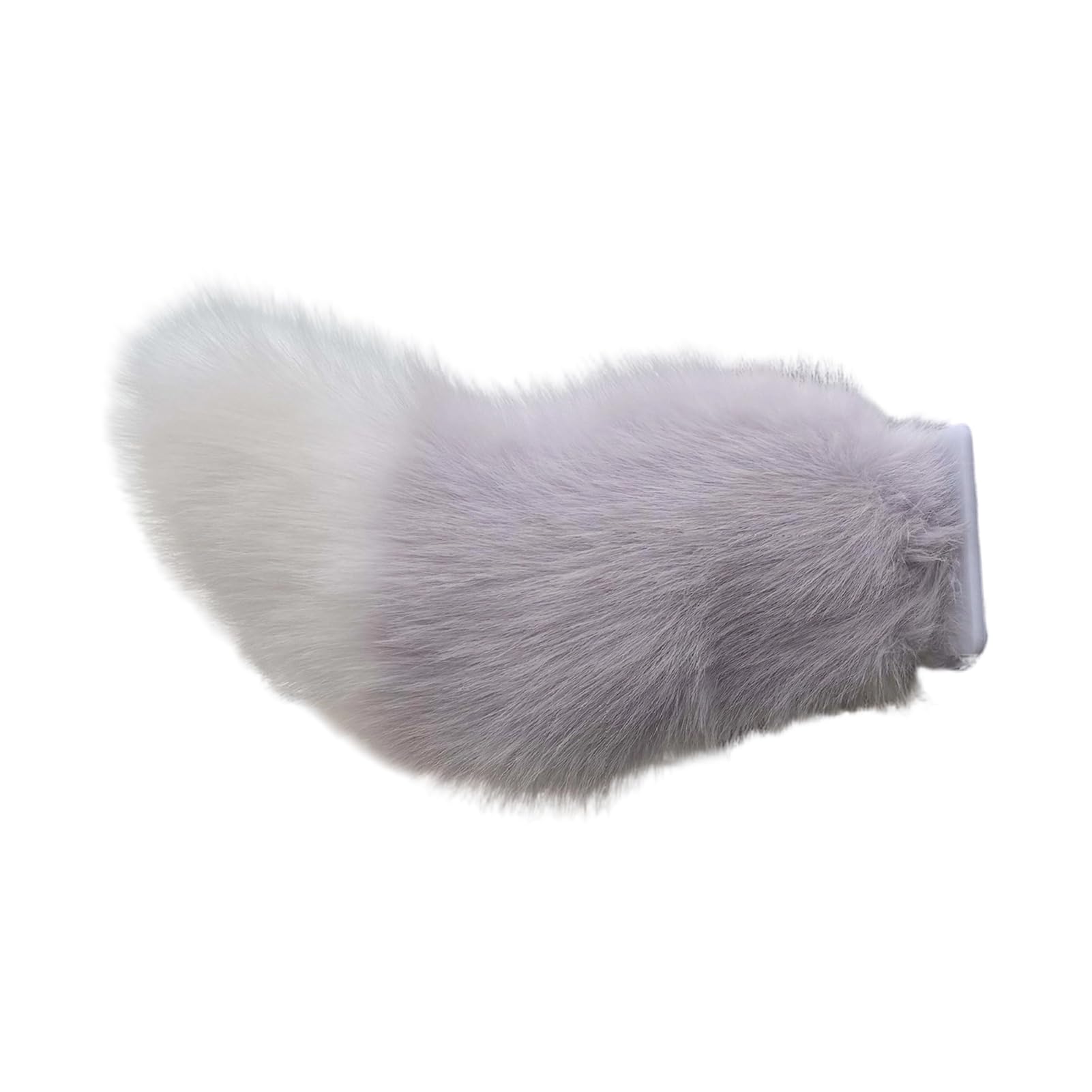 sugerou Furry Car Tail Decoration with Remote Control - Swinging Motion, Easy Install Adhesive Buckle, Removable Soft Faux Fur Car Accessory for Anime Cosplay, 30cm, Rechargeable, USB P