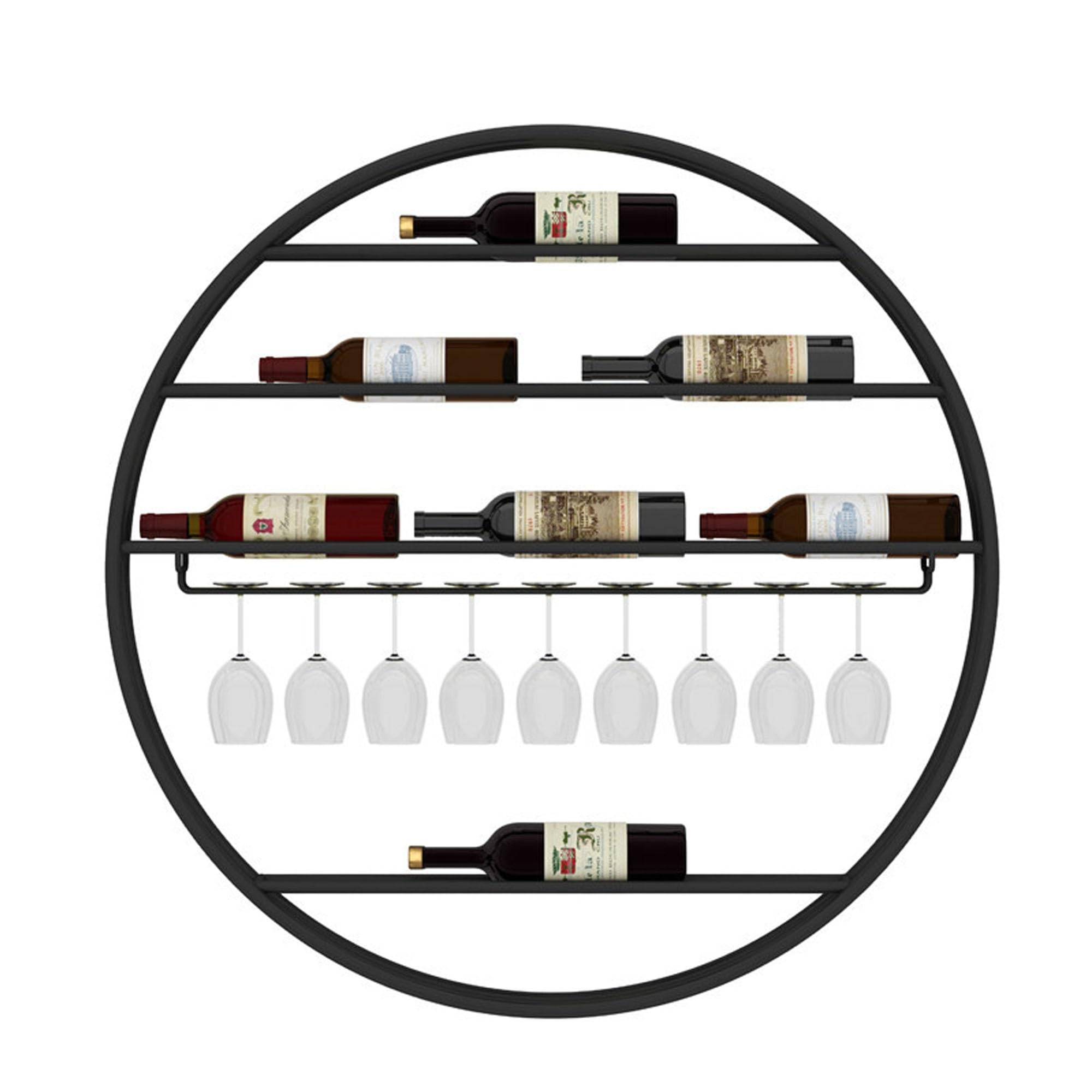 Casier à vin mural pour créer un coin bar élégant et chaleureux dans votre salon